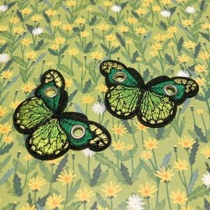 Green Butterfly Shoelace Accessories